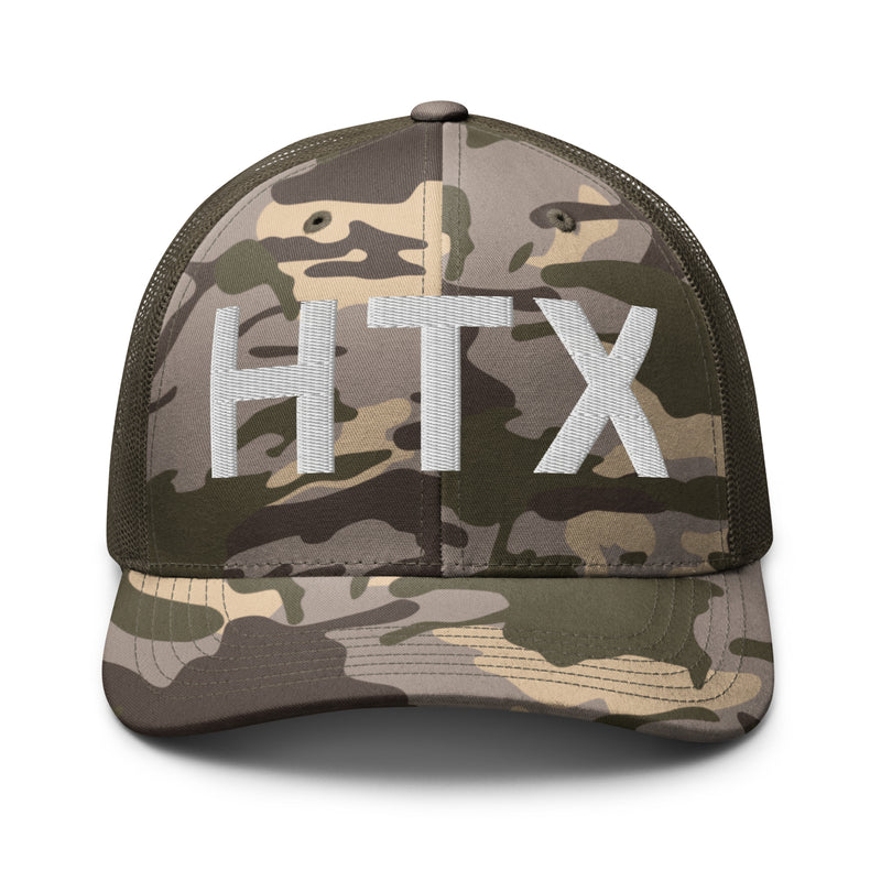 HTX Houston Texas Camo Trucker Hat