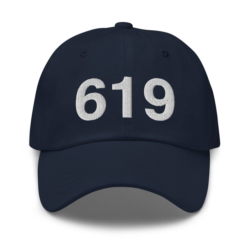 619 San Diego CA Area Code Dad Hat