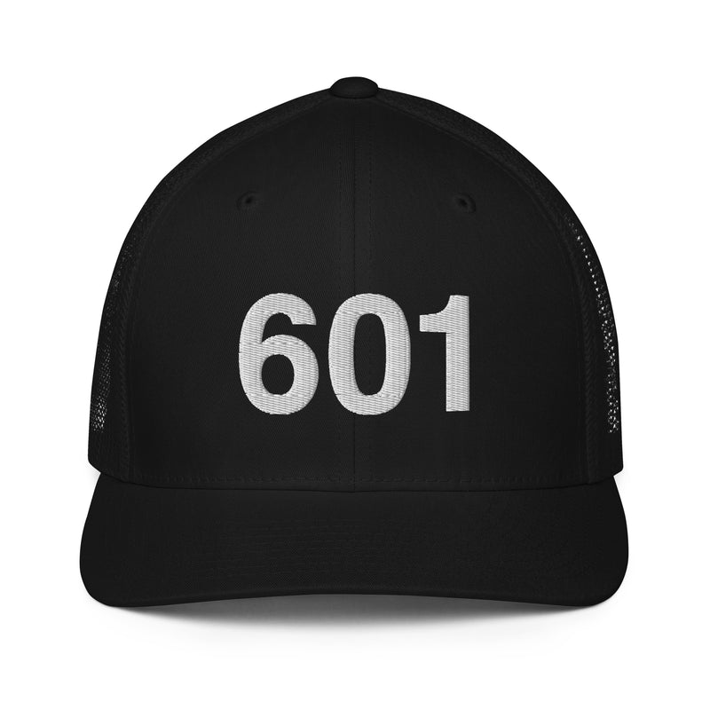 601 Jackson Mississippi Area Code Closed Back Trucker Hat