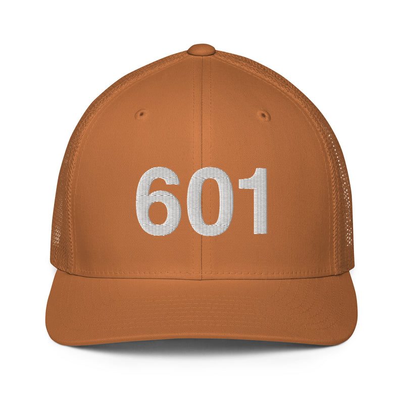 601 Jackson Mississippi Area Code Closed Back Trucker Hat