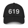 619 San Diego CA Area Code Denim Dad Hat
