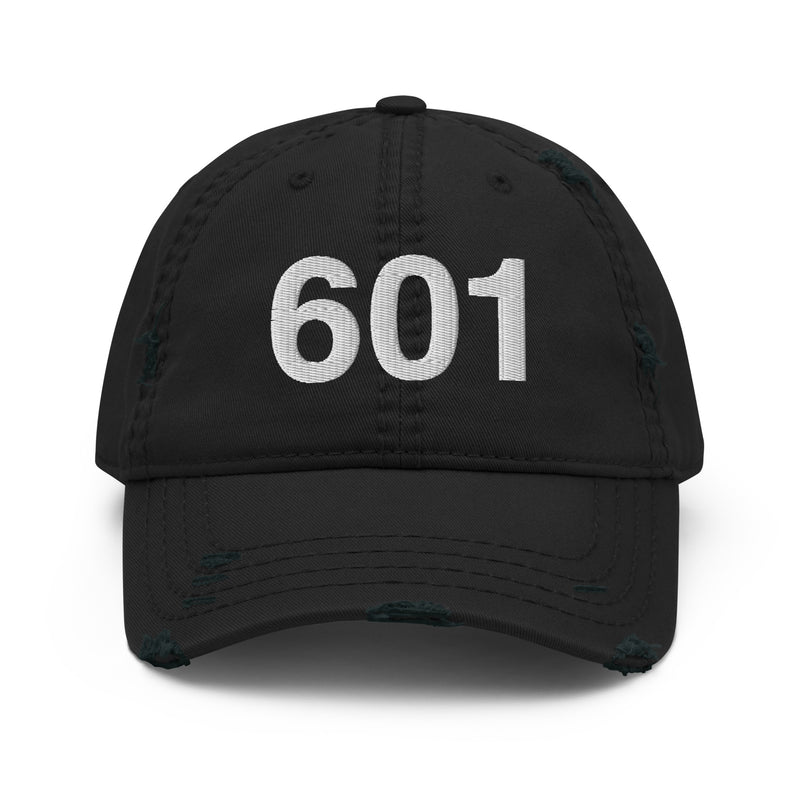 601 Jackson Mississippi Area Code Distressed Dad Hat