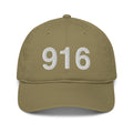 916 Sacramento Area Code Organic Cotton Dad Hat