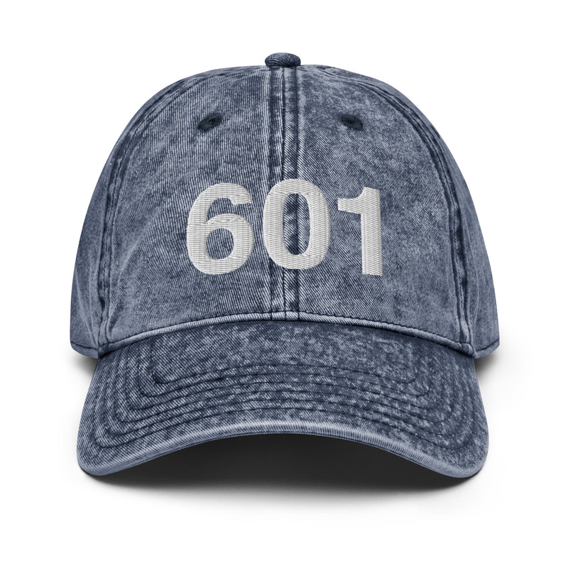 601 Jackson Mississippi Area Code Faded Dad Hat