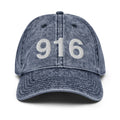 916 Sacramento Area Code Faded Dad Hat