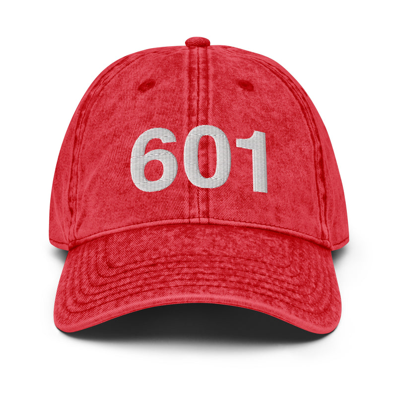 601 Jackson Mississippi Area Code Faded Dad Hat