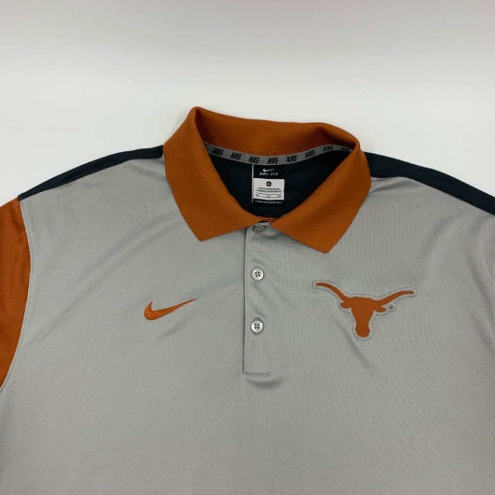 Gray Nike Texas Longhorns polo size XL