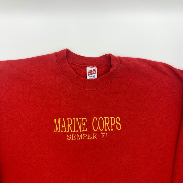 Vintage USMC Marine Corps "Semper Fi" Sweatshirt Size XL Made In USA