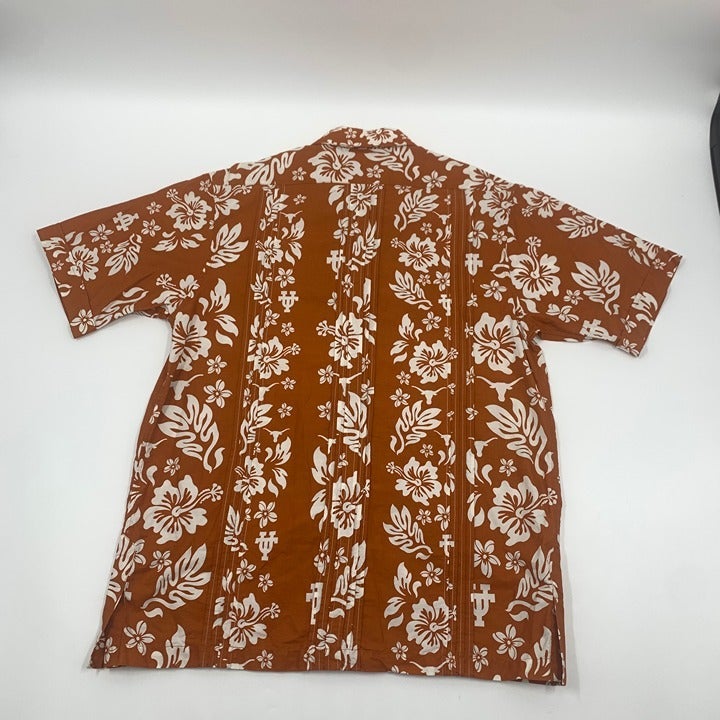 Texas Longhorns Hawaiian Guayabera Shirt Size M