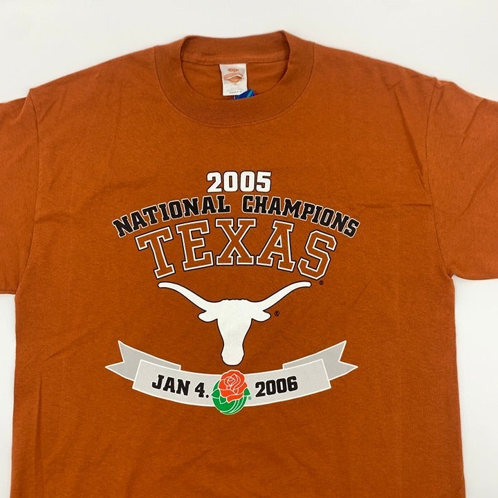 NWT 2005 Texas Longhorns National Champs T-Shirt Size M