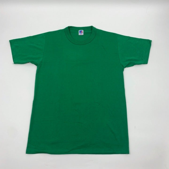 Green Russell Athletic Single Stitch Paper Thin T-shirt Size M Made in USA