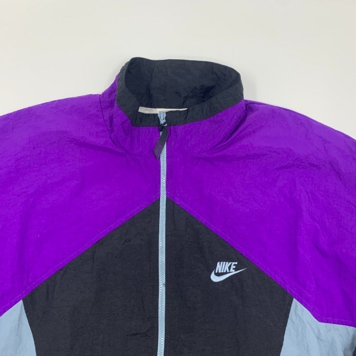 Vintage 90s Purple Nike Colorblock Windbreaker