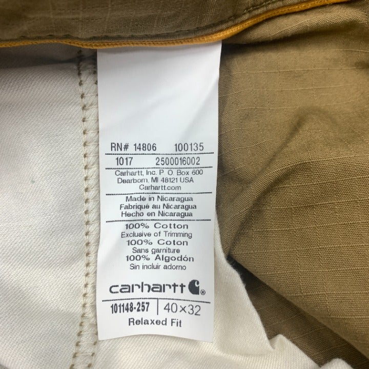 Khaki Carhartt Force Cargo Pants Size 40x32