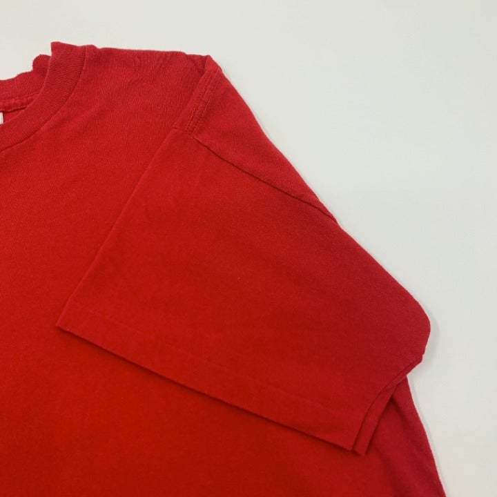 Vintage Red Single Stitch Blank T-shirt Size XL Made in USA