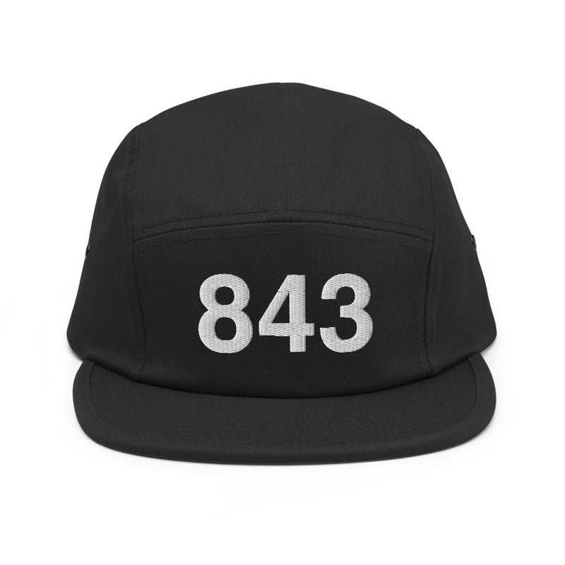 843 Charleston SC Area Code Five Panel Camper Hat