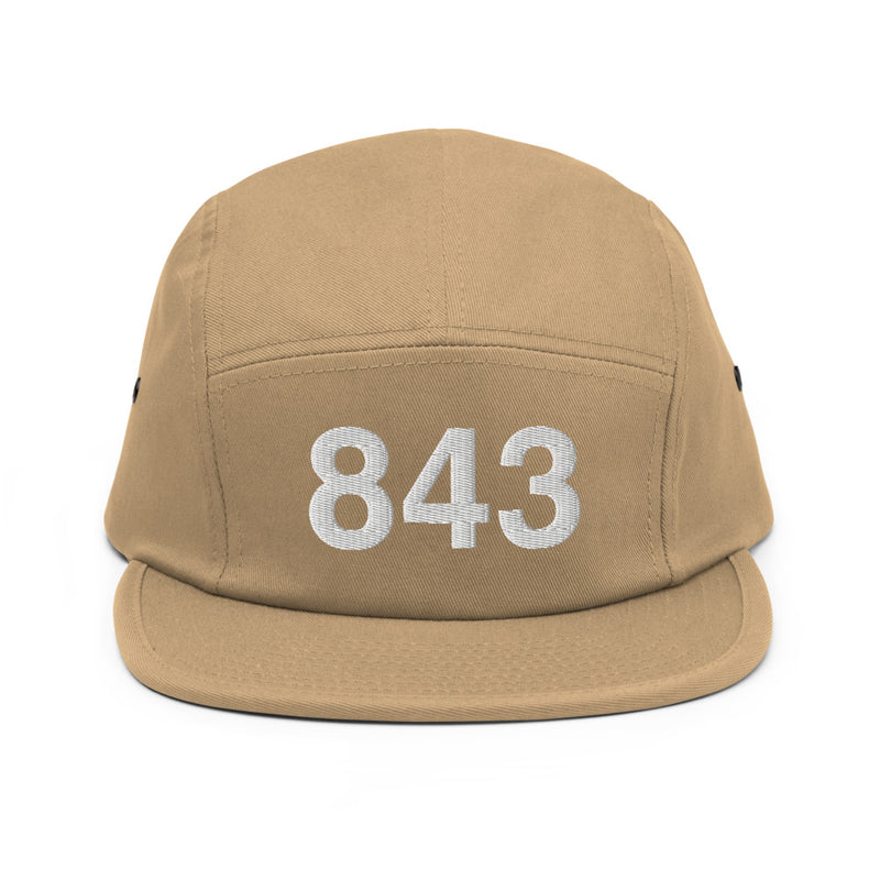 843 Charleston SC Area Code Five Panel Camper Hat