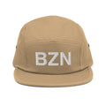 BZN Bozeman Airport Code Five Panel Camper Hat