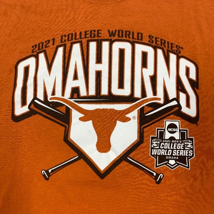 Texas Longhorns "Omahorns" College  World Series T-shirt Size L