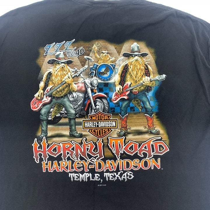 Temple TX ZZ-Top Harley Davidson T-Shirt Size 2XL