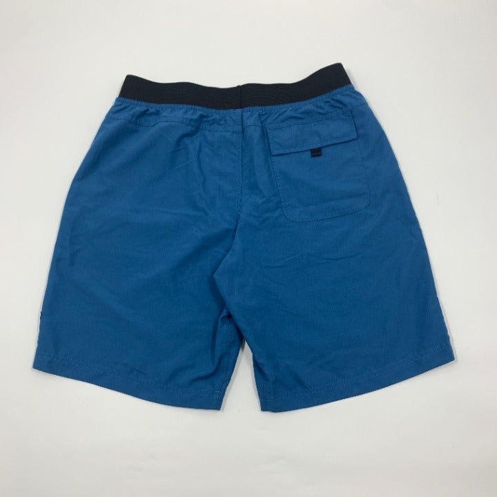 Prana Mojo Blue Elastic Wasit Shorts Size L 10" Inseam