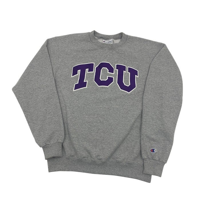 Gray TCU Horned Frogs Champion Sweatshirt Size M