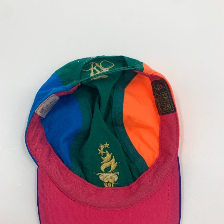 Vintage Neon Colored 1996 Atlanta Olympics Biking Hat