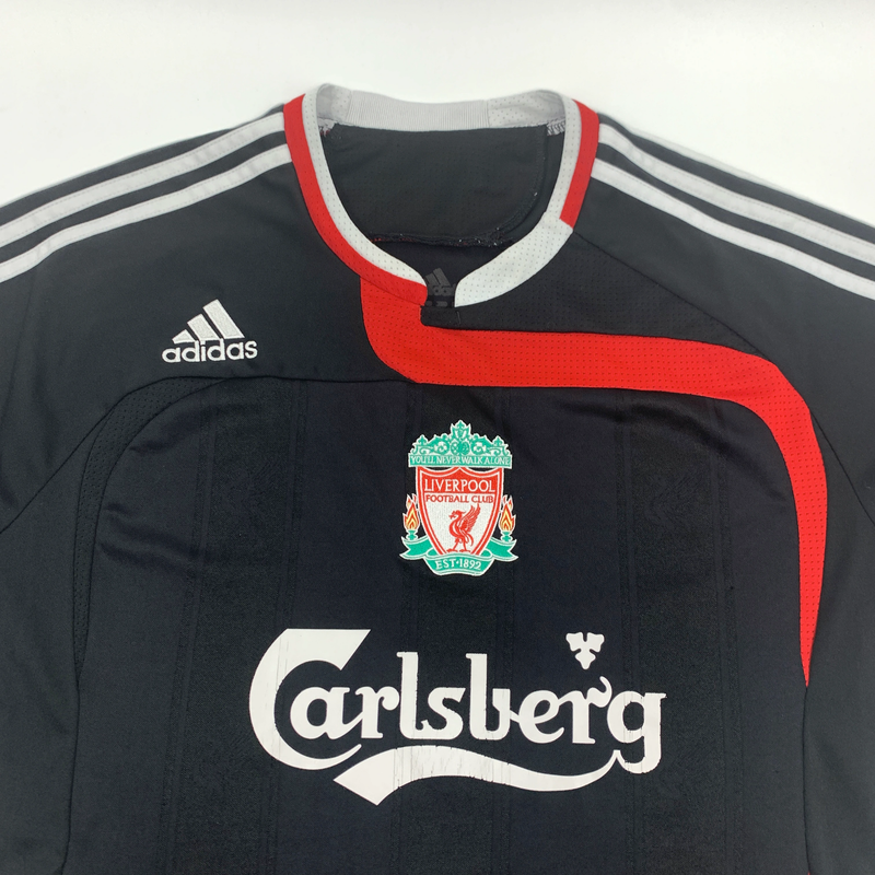 Liverpool 2007-2008 Black Adidas Jersey Size M