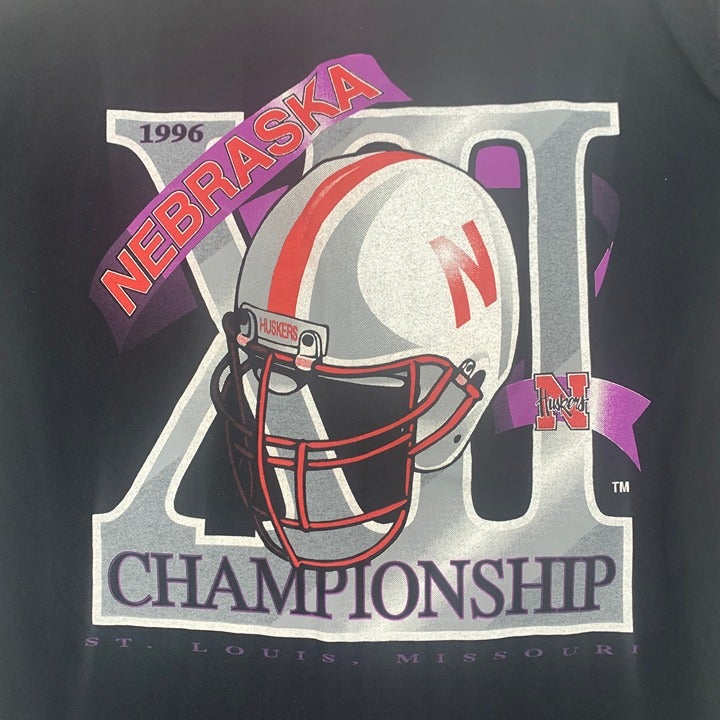 1996 Nebraska Cornhuskers Big 12 Champs T-shirt Size L