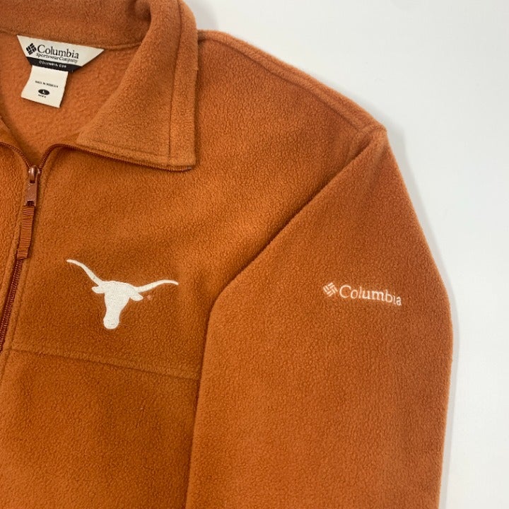 Texas Longhorns Full Zip Columbia Fleece Jacket Size L