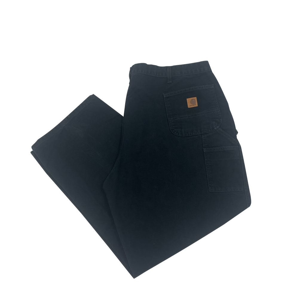 Carhartt Black Canvas Work Pants B11 BLK 44x31
