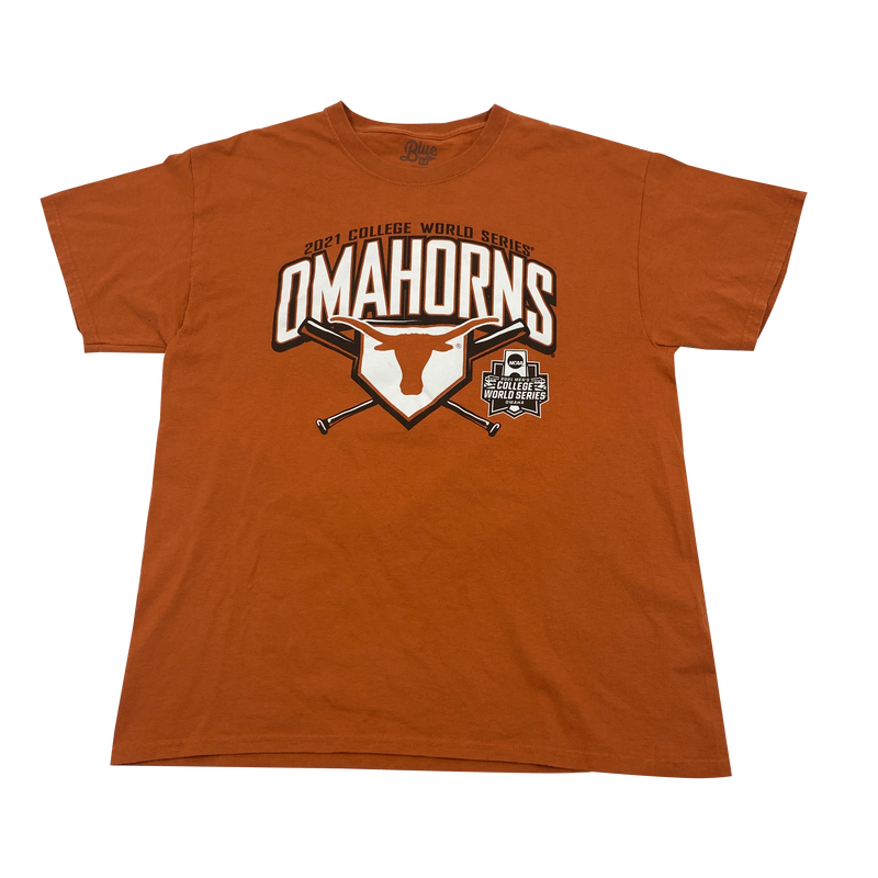 Texas Longhorns "Omahorns" College  World Series T-shirt Size L