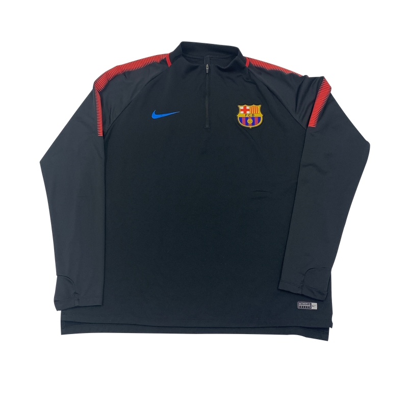 Nike FC Barcelona 1/4 Zip Long Sleeve Pullover Size XL