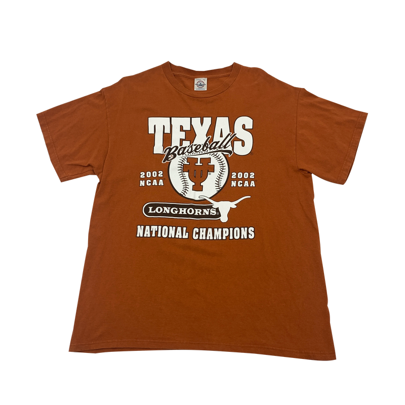Texas Longhorns 2002 College World Series Champs Tee Size L