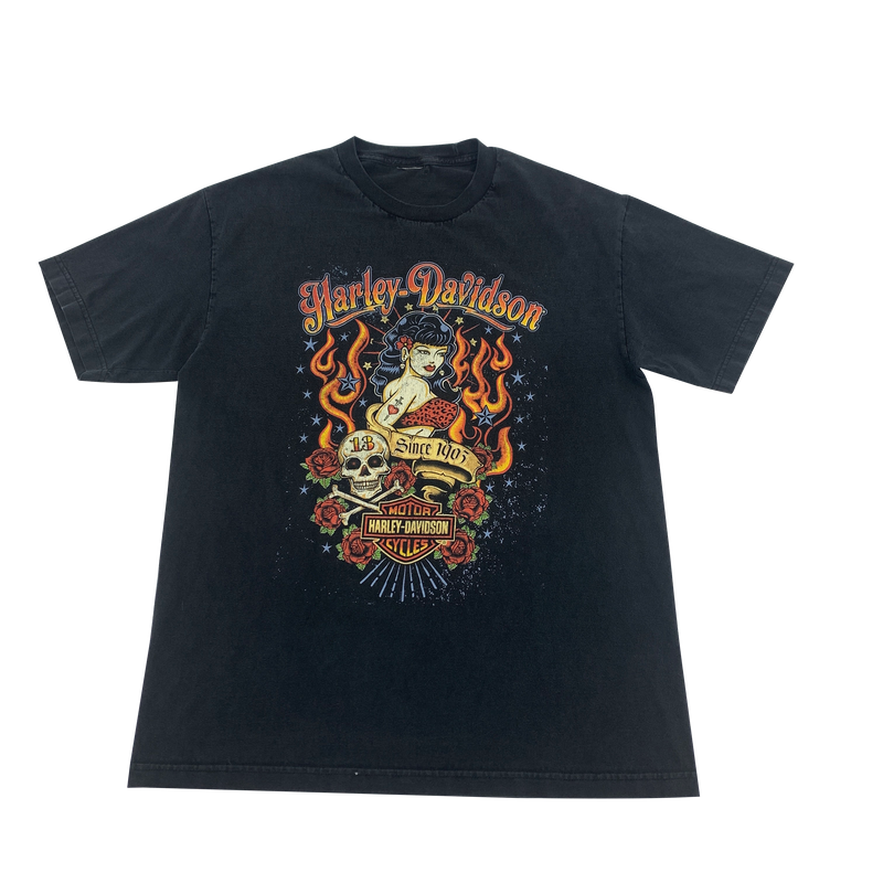 RR Texas Harley Davidson Tatted Babe T-Shirt