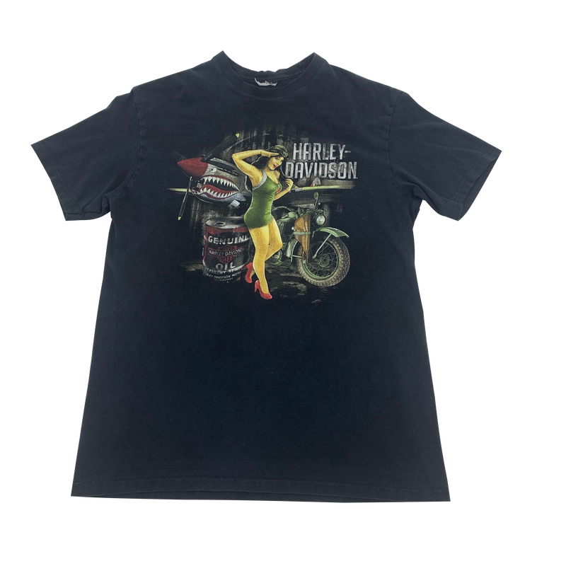 RR Texas Harley Davidson Military Babe T-Shirt