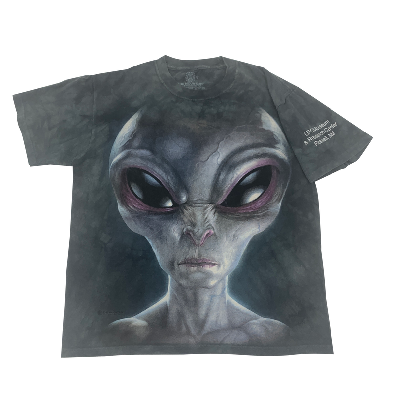 Tie Dye Alien UFO Museum T-shirt Size S