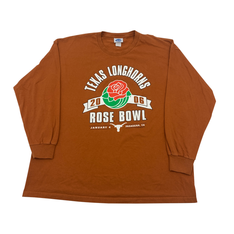 Long Sleeve 2006 Texas Longhorns Rose Bowl T-shirt Size 2XL
