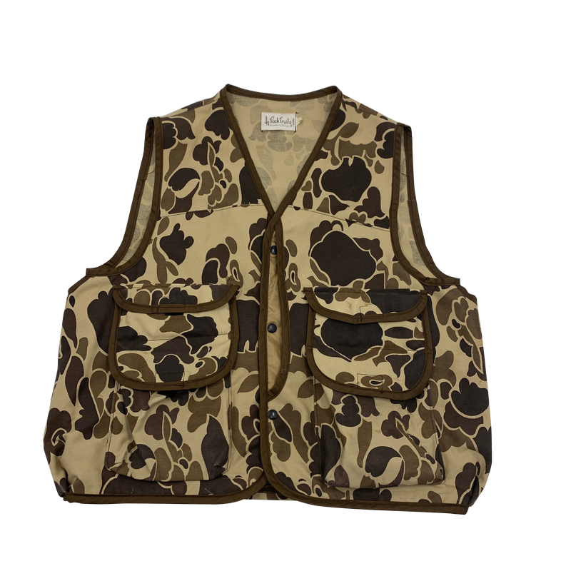 Vintage Black Sheep Duck Camo Hunting Vest Size L