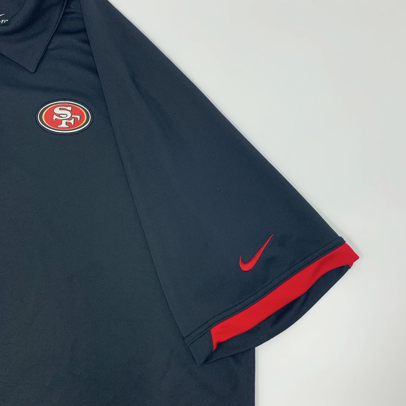 Black Nike San Fransisco 49ers Nike polo size XL