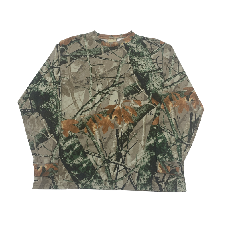 Outfitters Ridge Long Sleeve Fusion Camo Pocket T-shirt Size L