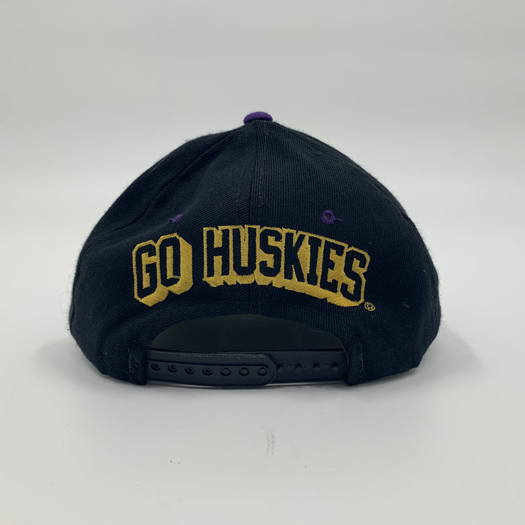 Vintage 80s Washington Huskies Snapback Hat 