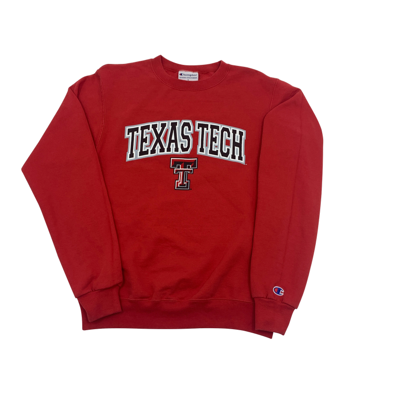 Red Texas Tech Champion Sweatshirt Size S