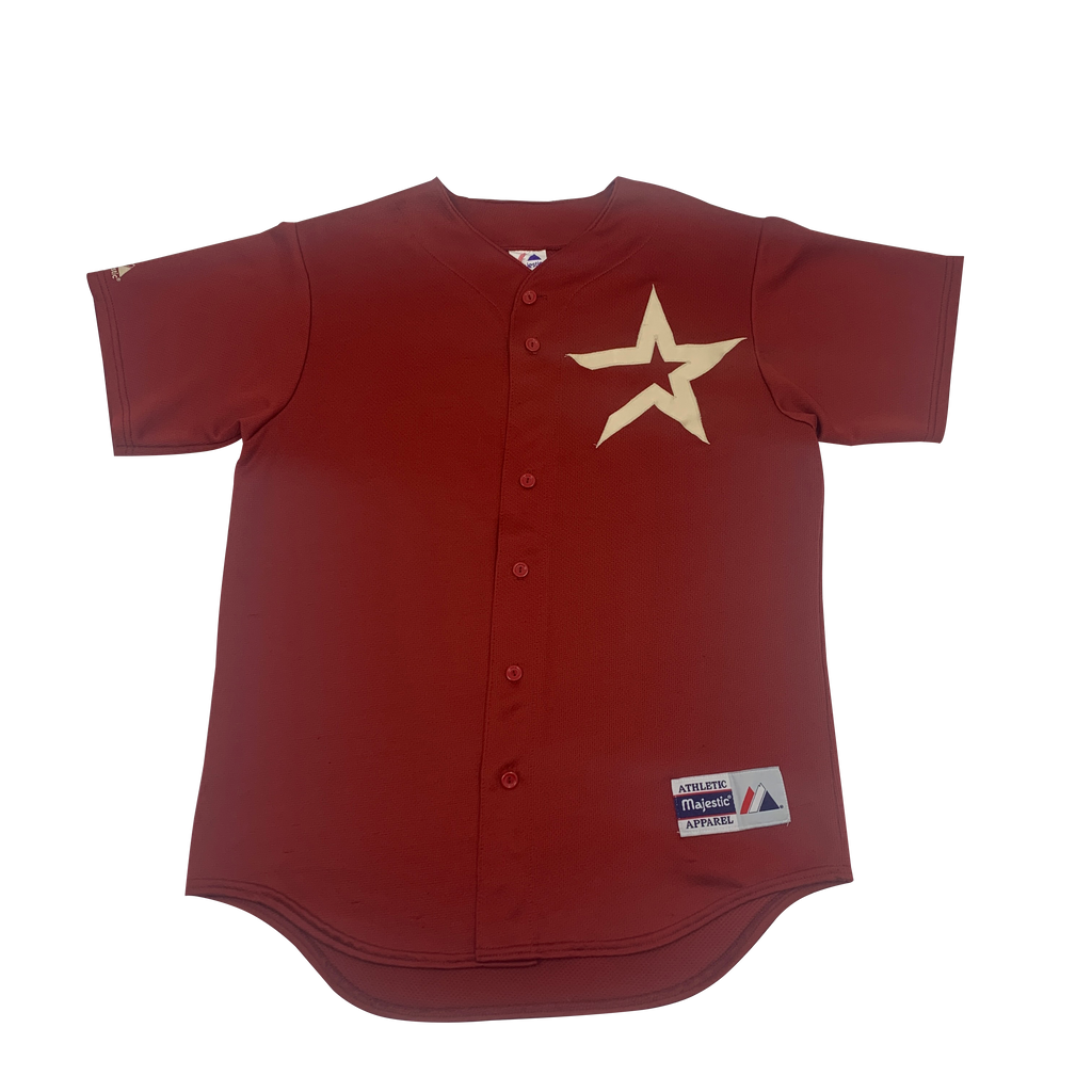 maroon astros shirt