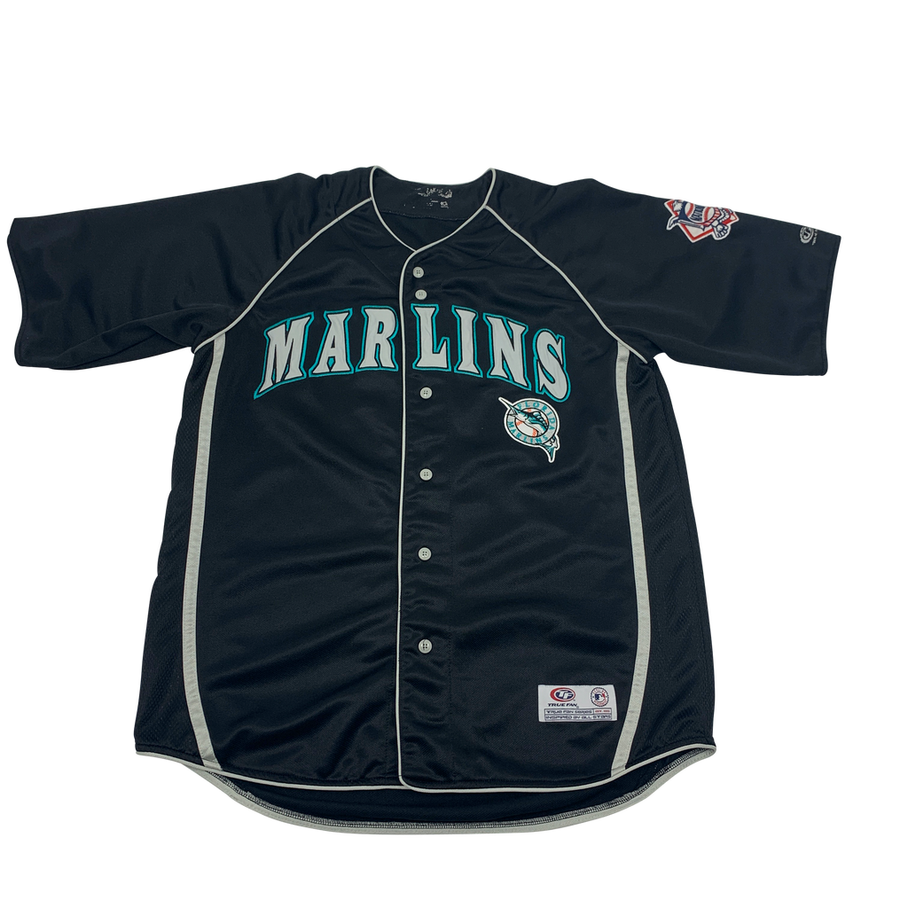 Black Florida Marlins button down jersey