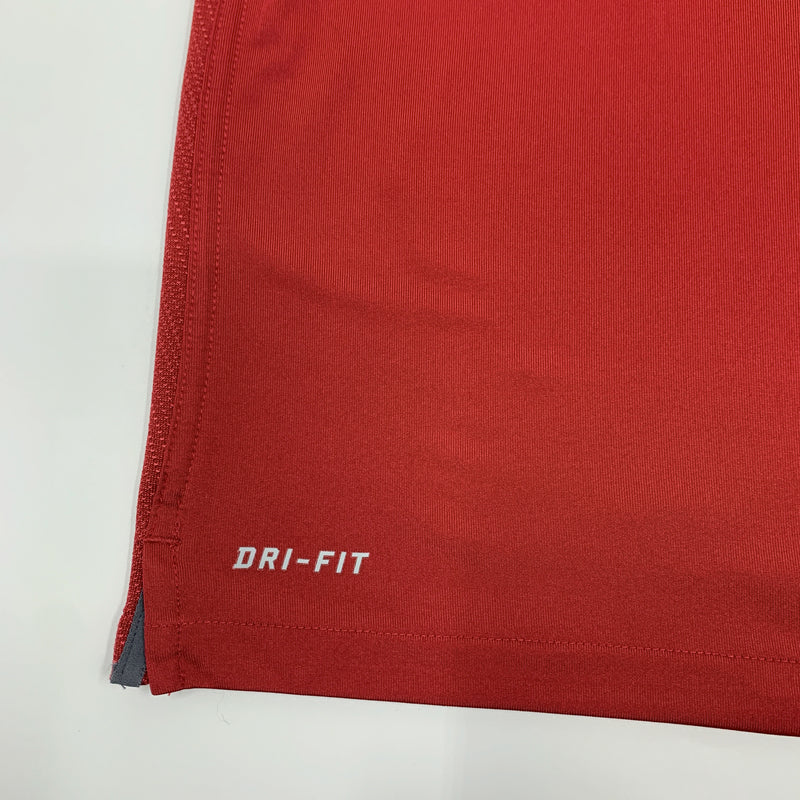 Solid Red Nike Dri-Fit Arkansas Razorbacks Polo size L