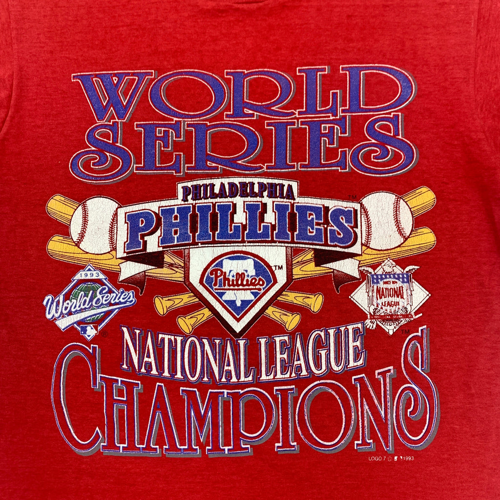 Stitches Philadelphia Phillies Blue Throwback Tie-Dye Logo T-Shirt