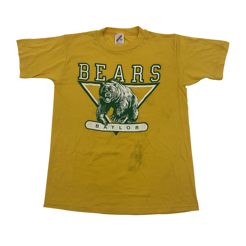 90s Gold Baylor Bears Single Stitch T-shirt