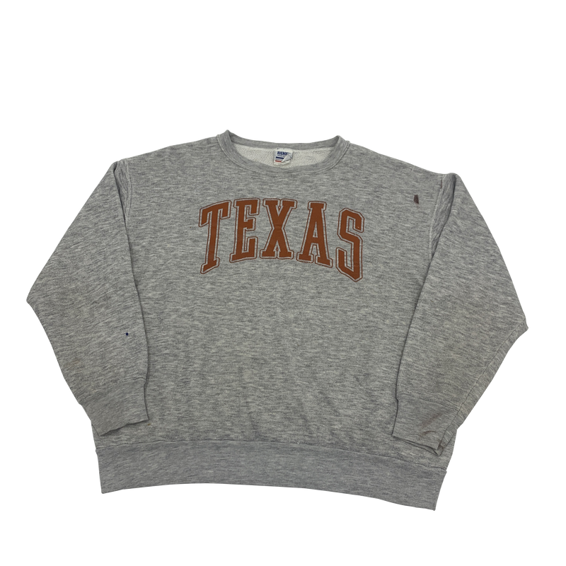 Vintage Distressed Texas Collegiate Arch Sweatshirt Size L