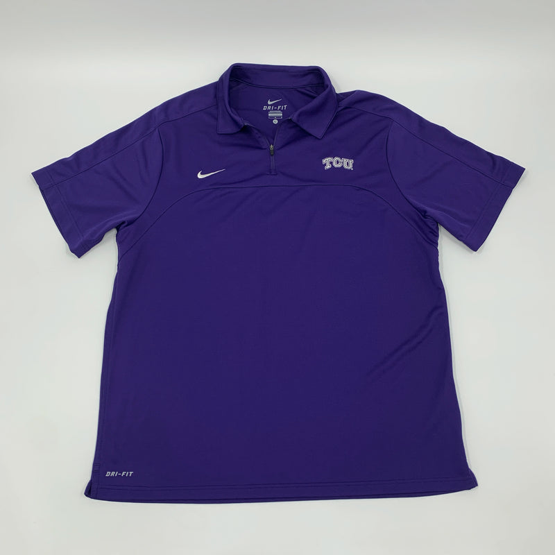 TCU Horned Frogs Nike zip up polo size L