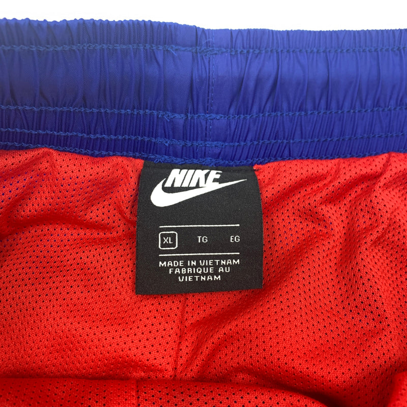 Nike Blue/Red Geometric Colorblock Swim Trunks Size XL